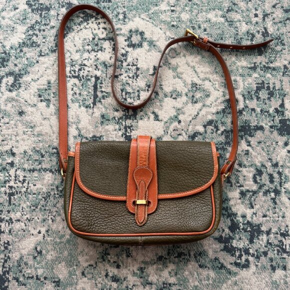 Vintage Dooney & Bourke Equestrian Line Purse Crossbody Bag - Picture 1 of 16